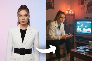 AI 90s Gaming Scene Generator