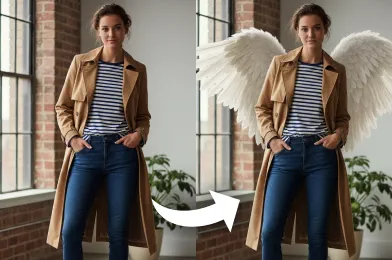Add Angel Wings To Photo with AI