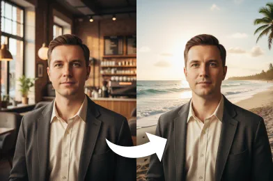 Add Beach Background to Photo