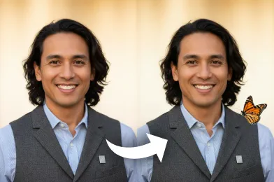Add Butterfly To Photos with AI