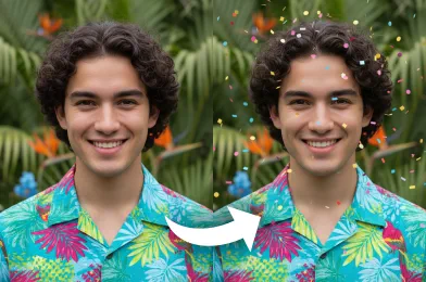 Add Confetti to Photo Online