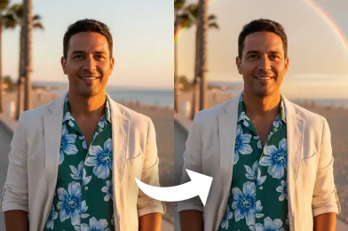 Add Rainbow to Photo with AI