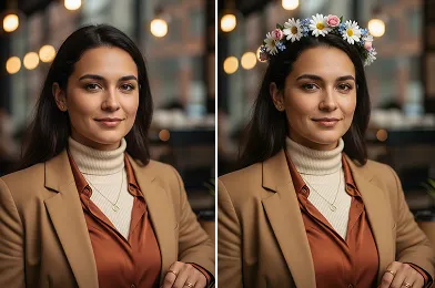 Add Flower Crown to Photo