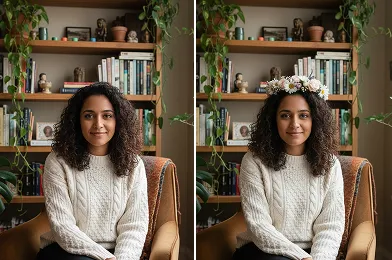 Add Flower Crown to Photo Online