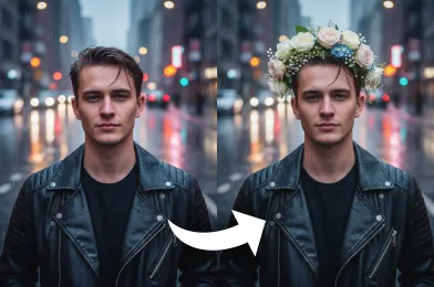 Add Flower Crown to Photo Online