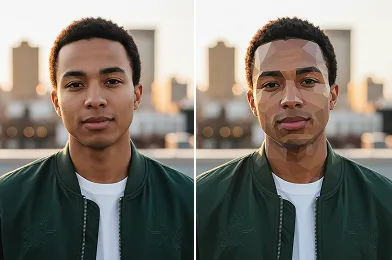 Free AI Geometric Face effect