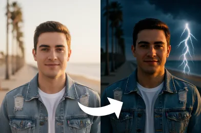 Add Lightning to Photo Online