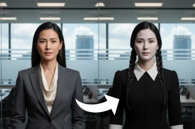 AI Wednesday Addams Filter