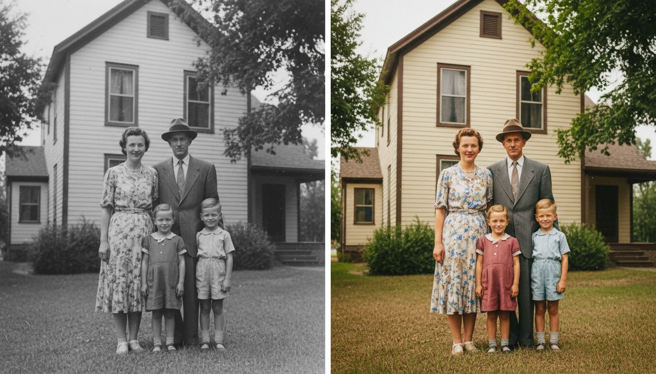 Works on Black-and-White and Faded Photos